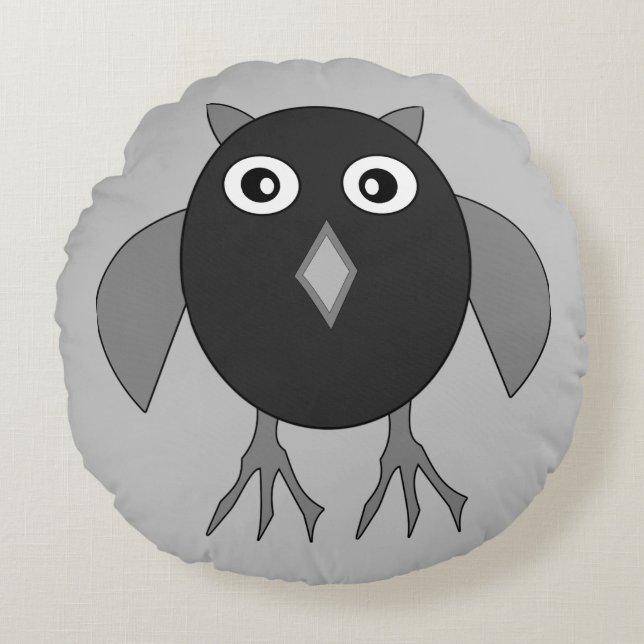 Creepy Halloween Owl Pillow (Front)