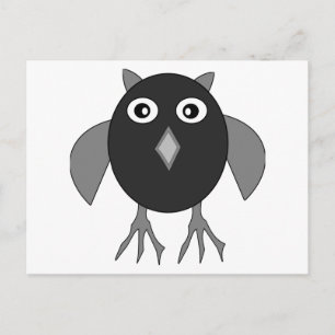 Creepy Halloween Owl Postcard