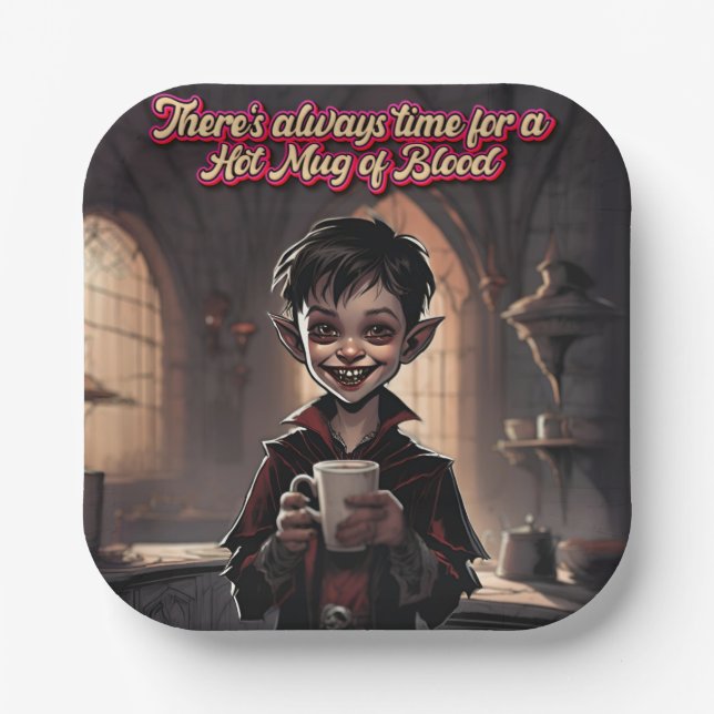 Creepy Halloween! 🎃 Paper Plate (Front)