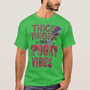 Creepy Halloween Party Costume Thick Tights And Sp T-Shirt