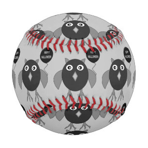 Creepy Halloween Party Owl Baseball