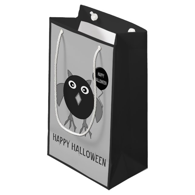 Creepy Halloween Party Owl Custom Gift Bag (Front Angled)