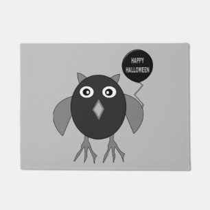 Creepy Halloween Party Owl Doormat