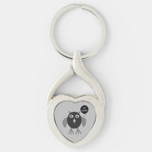 Creepy Halloween Party Owl Keychain