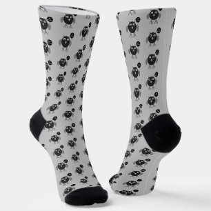 Creepy Halloween Party Owl Patterned Socks