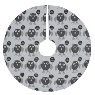 Creepy Halloween Party Owl Tree Skirt