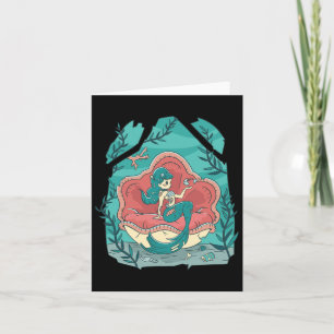 Creepy Halloween Sea Nymph Underwater Costume Card