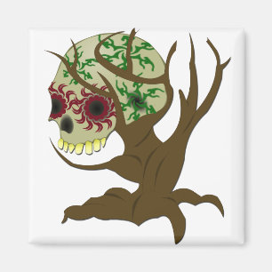 Creepy Halloween Skull Magnet