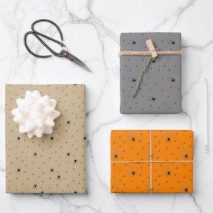 Creepy Halloween Spider Wrapping Paper. Wrapping Paper Sheet
