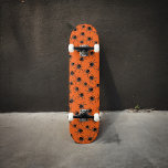 Creepy Halloween Spiders Skateboard<br><div class="desc">Creepy Spiders on an orange background</div>