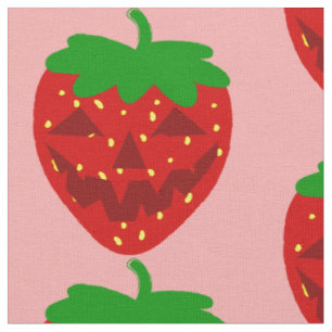 creepy halloween strawberry goth spooky fabric