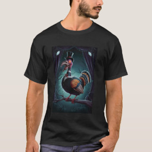 Creepy Halloween Turkey Thanksgiving Spooky Scary T-Shirt