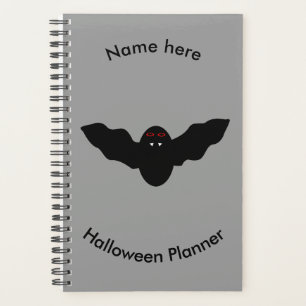 Creepy Halloween Vampire Bat Custom Planner