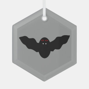 Creepy Halloween Vampire Bat Glass Tree Decoration