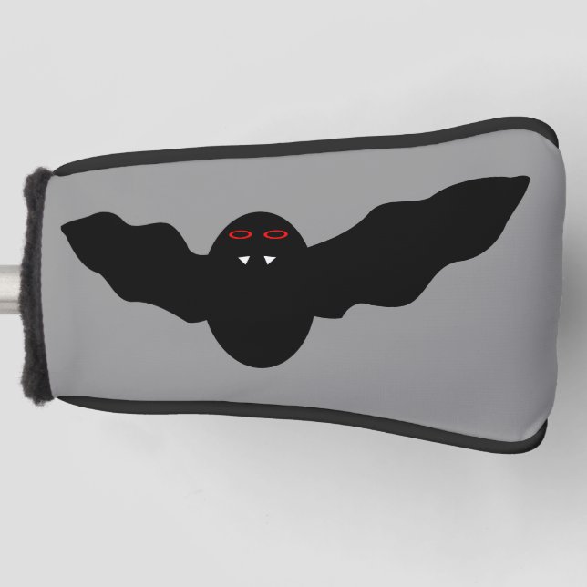 Creepy Halloween Vampire Bat Golf Putter Cover (Front)