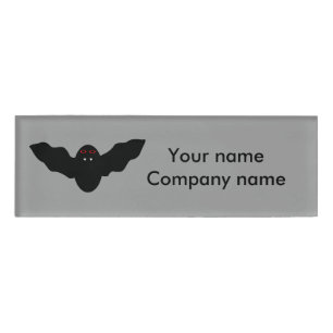 Creepy Halloween Vampire Bat Personalised Name Tag