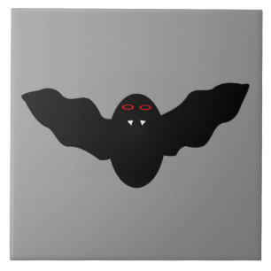 Creepy Halloween Vampire Bat Tile