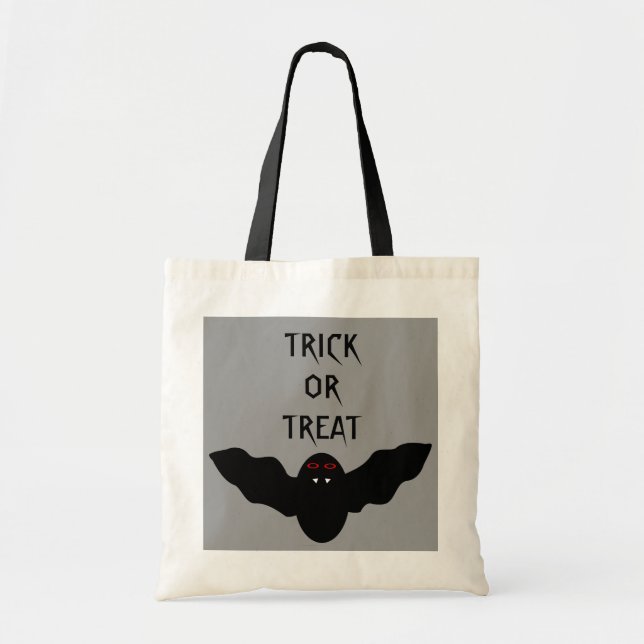 Creepy Halloween Vampire Bat Trick or Treat Bag (Front)