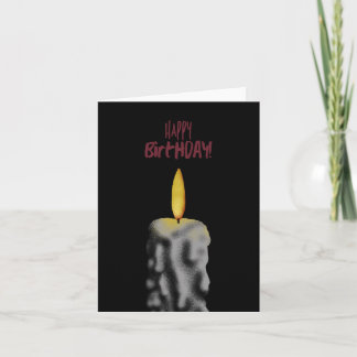 Creepy Happy Birthday Candle Holiday Card
