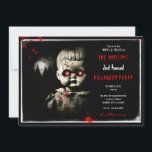 Creepy Haunted Doll Halloween Costume Party Invitation<br><div class="desc">Customise for any event</div>