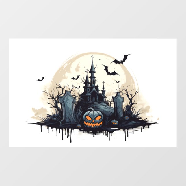 Creepy Haunted Halloween Scene  (Sheet)