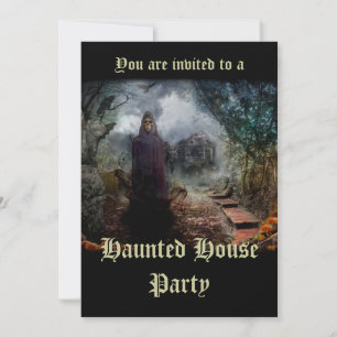 Creepy Haunted House and its Ghost Owner - Macabre Invitation