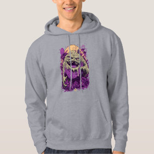Creepy Horror Art Purple Monster Graphic Hoodie