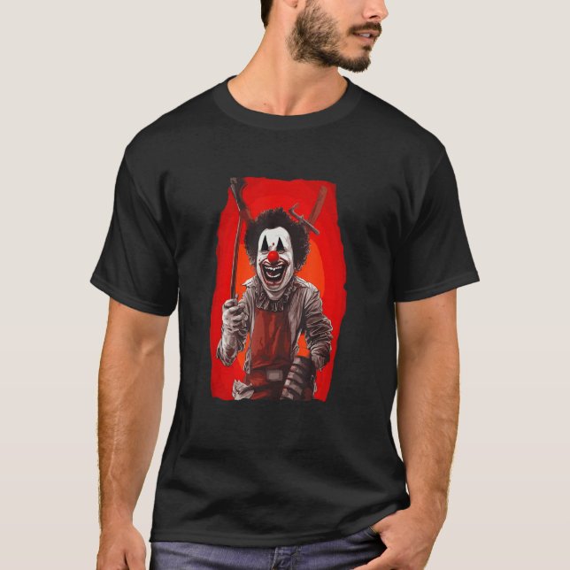 Creepy Horror Clown T-Shirt (Front)