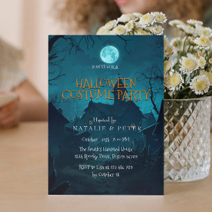 Creepy House In The Woods Kids Halloween Party  Invitation