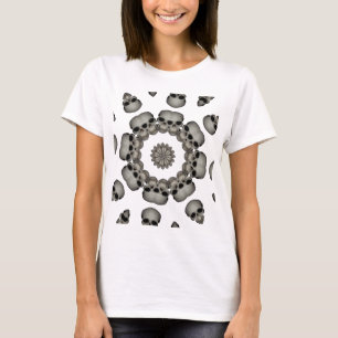 Creepy Human Skull Mandala T-Shirt