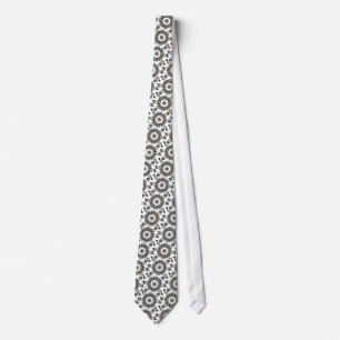 Creepy Human Skull Mandala Tie