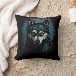 Creepy Husky Cushion