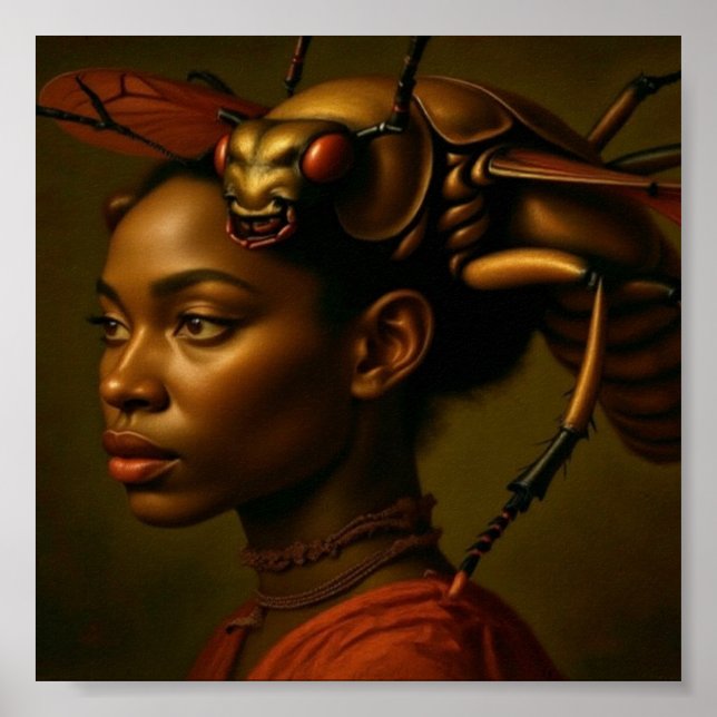 Creepy Insect Beautiful Lady  Poster (Front)
