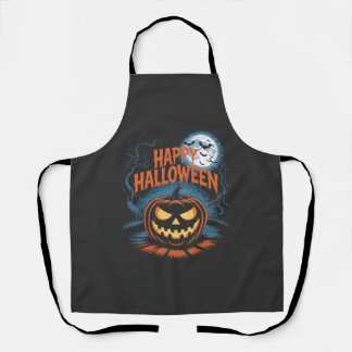 Creepy Jack O Lantern Halloween Apron