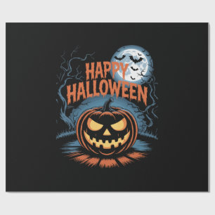 Creepy Jack O’ Lantern Halloween Wrapping Paper