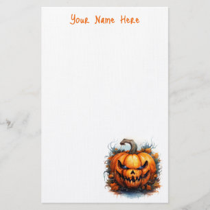 Creepy Jack-O-Lantern Stationery