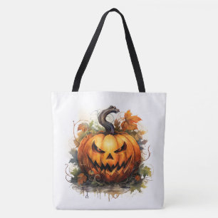 Creepy Jack-o-Lantern Tote Bag