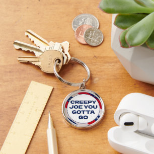 Creepy Joe You Gotta Go, Lets go Brandon Funny Key Ring