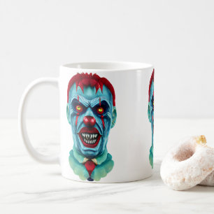 Creepy Killer Zombie Clown Horror Art Coffee Mug