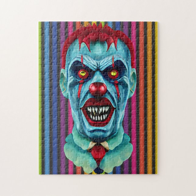 Creepy Killer Zombie Clown Horror Art  Jigsaw Puzzle (Vertical)