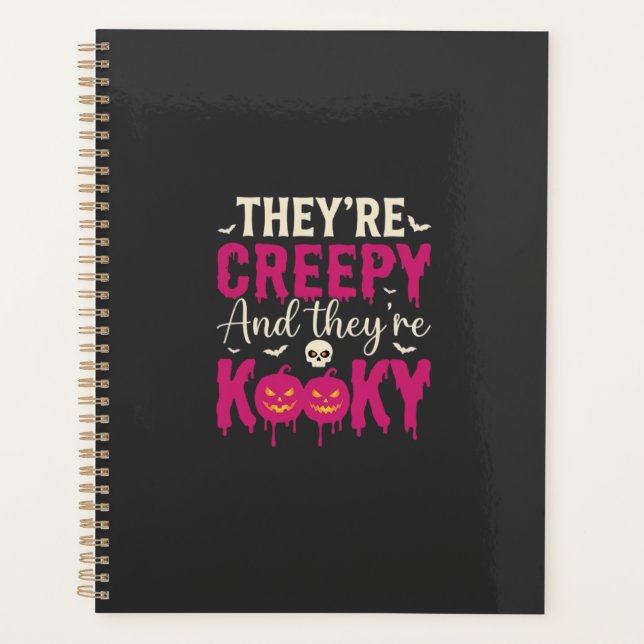 Creepy Kooky Halloween Skull Pumpkin Design_1 Planner (Front)