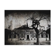 Creepy mansion - Postcard
