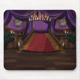 Creepy Mansion Stairway Mouse Pad