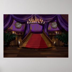 Creepy Mansion Stairway Poster