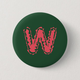 Creepy Monogram Clashing Pink on Green 6 Cm Round Badge