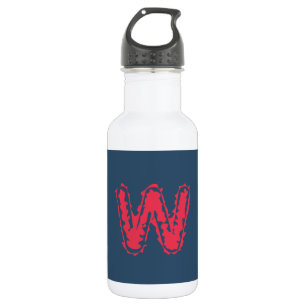 Creepy Monogram Clashing Red on Blue 532 Ml Water Bottle