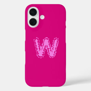 Creepy Monogram Pink on Pink iPhone 16 Case