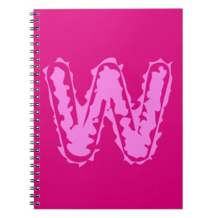Creepy Monogram Pink on Pink Notebook