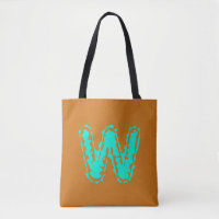 Creepy Monogram Toxic Green on Orange