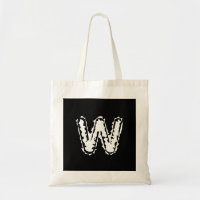 Creepy Monogram White on Black